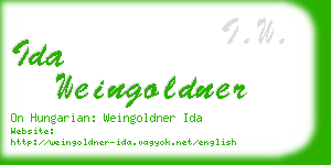 ida weingoldner business card